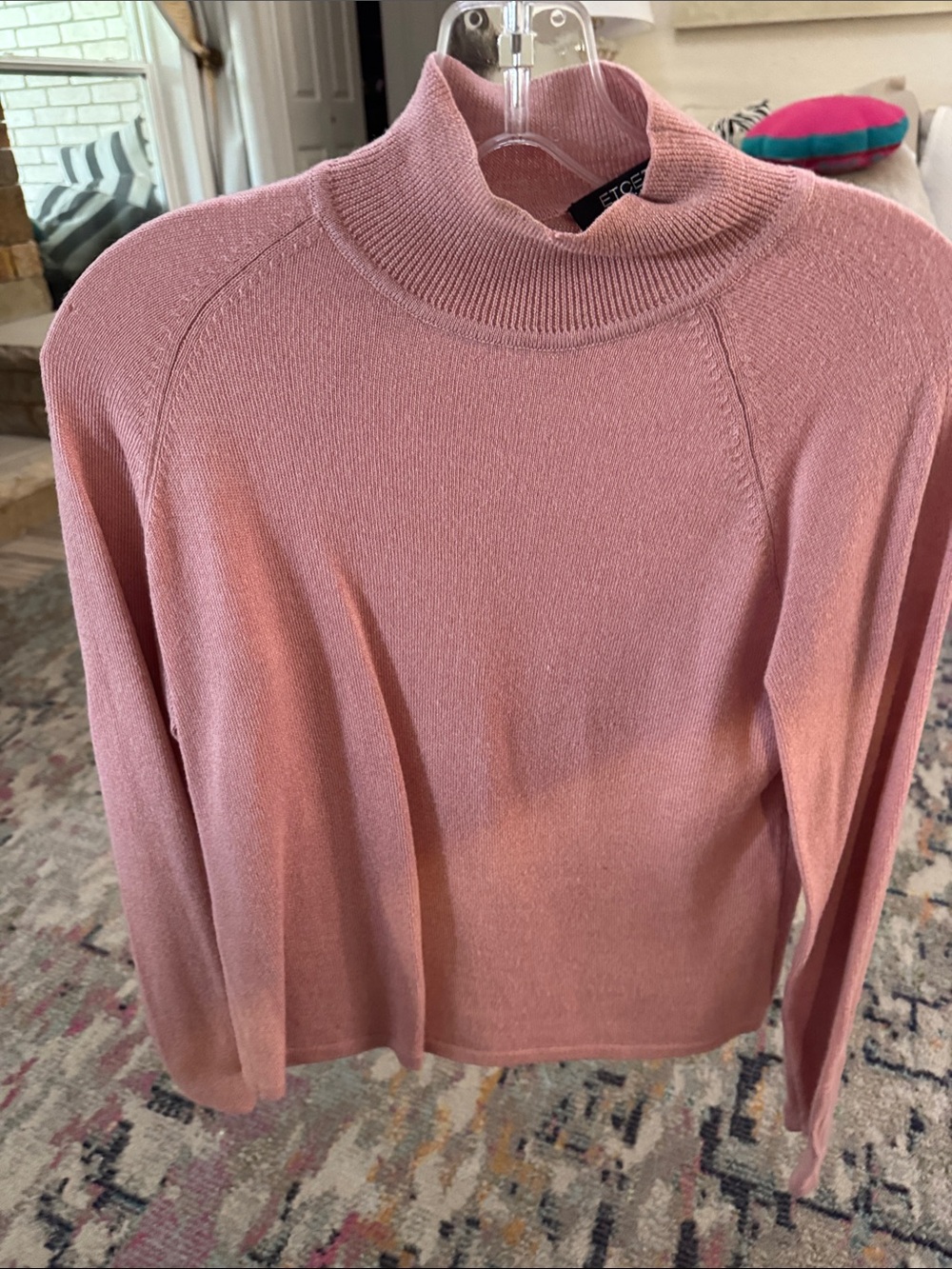 Etcetera Dusty Rose Mock Neck Sweater